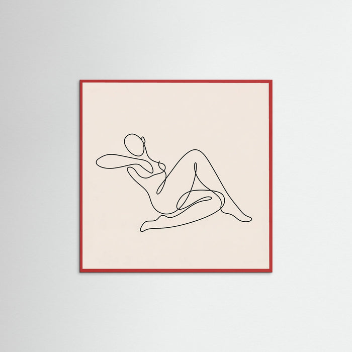 Red Wood Square Fluid Lines