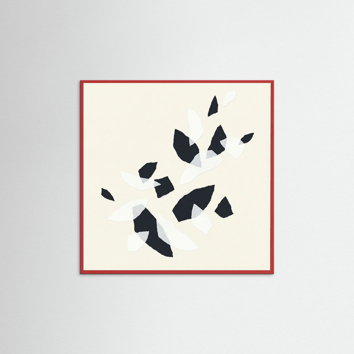 Red Wood Square Fragmented Flow