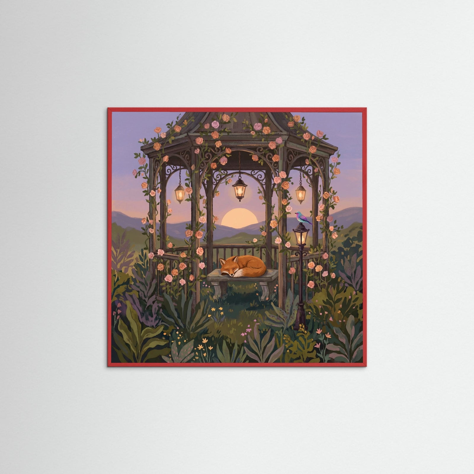 Red Wood Square Garden Serenity