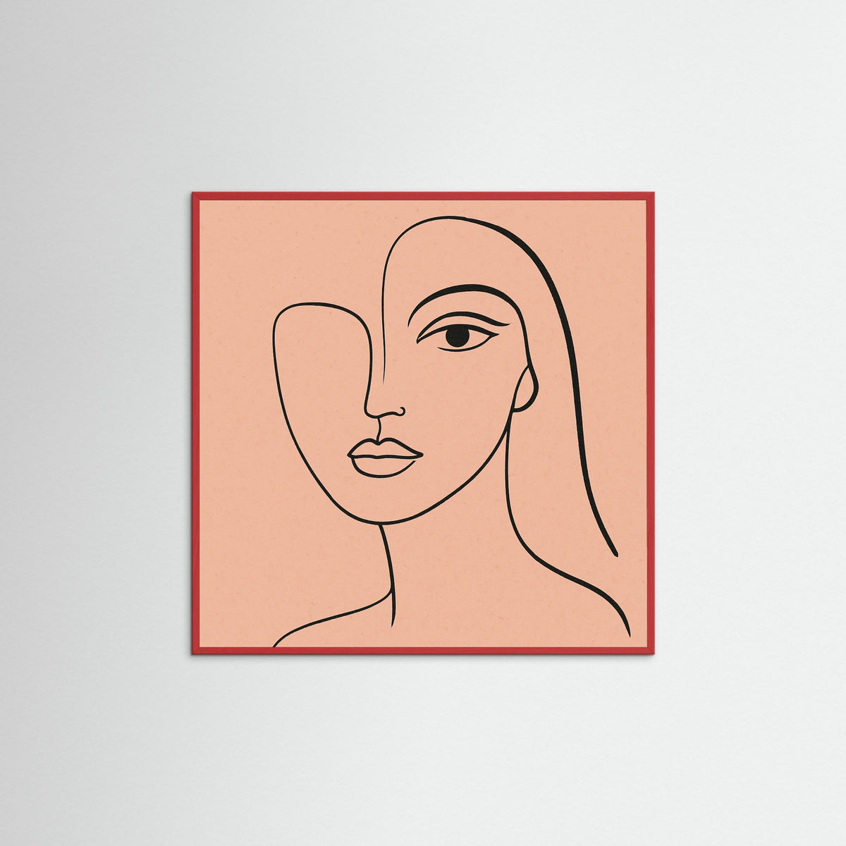 Red Wood Square Gentle Curves