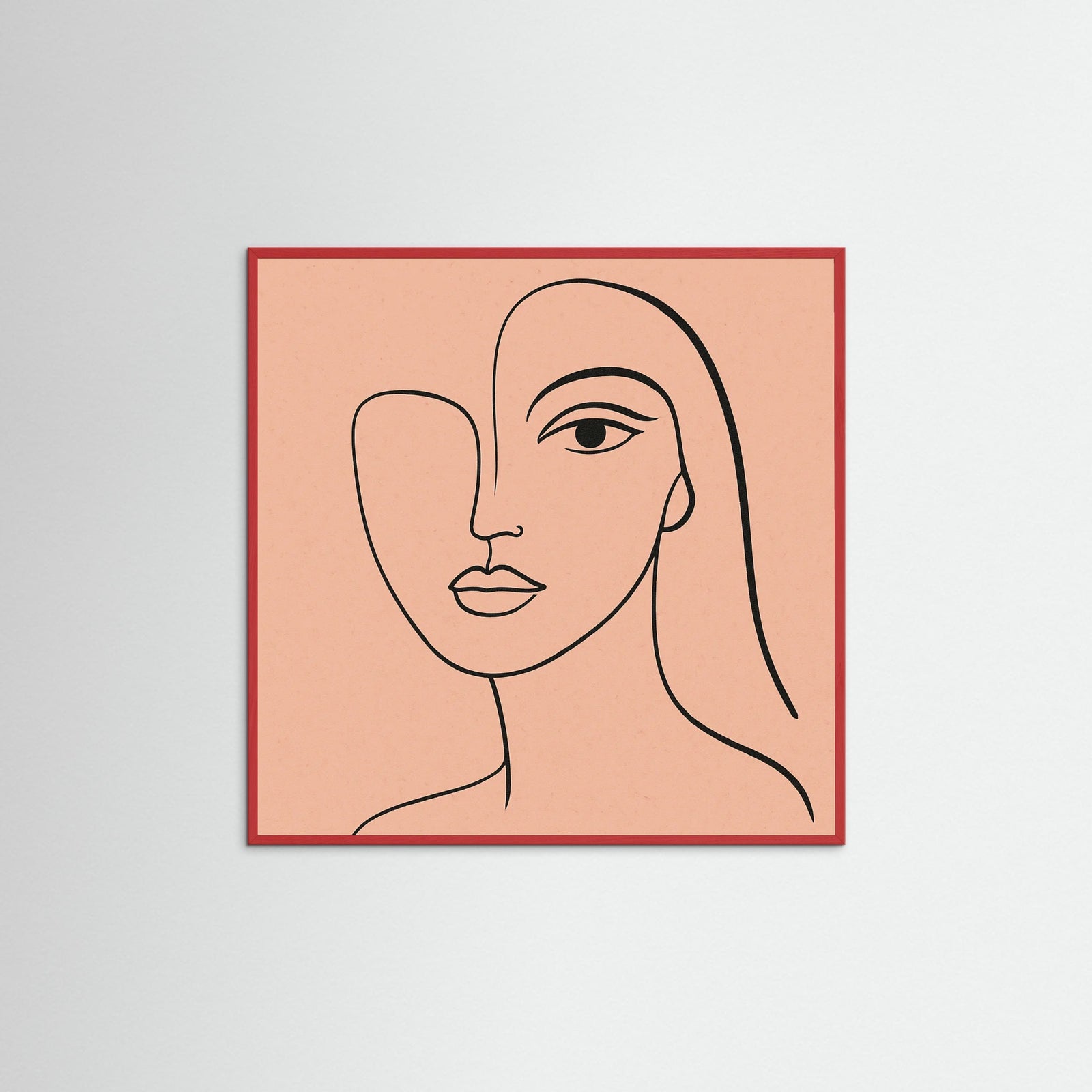 Red Wood Square Gentle Curves