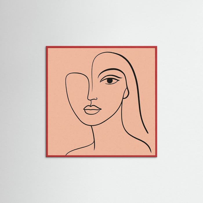 Red Wood Square Gentle Curves