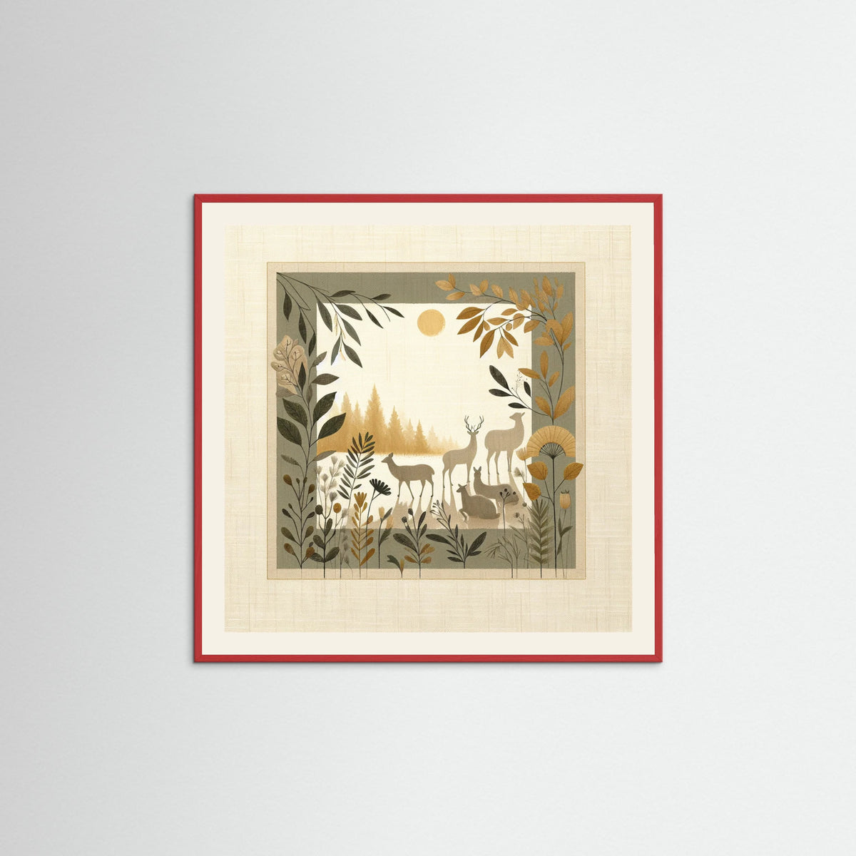 Red Wood Square Gentle Spirit