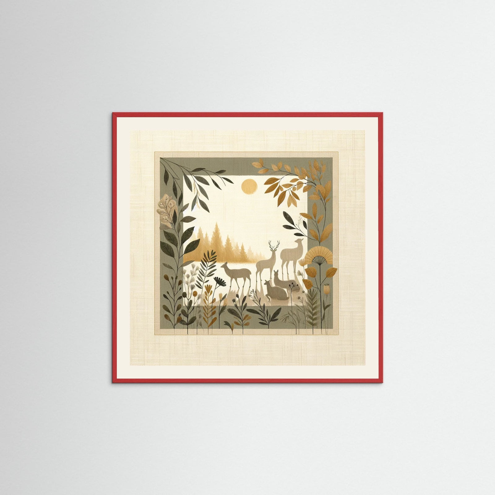 Red Wood Square Gentle Spirit