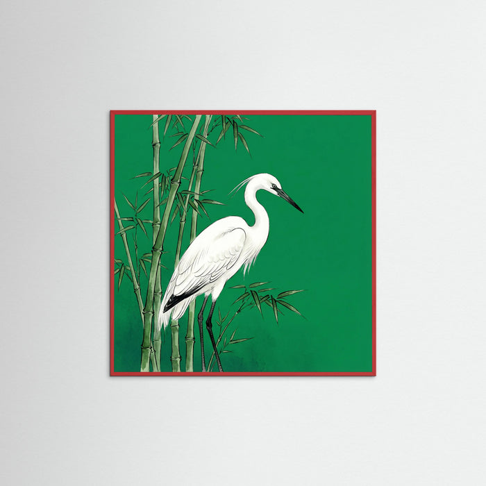 Red Wood Square Golden Cranes