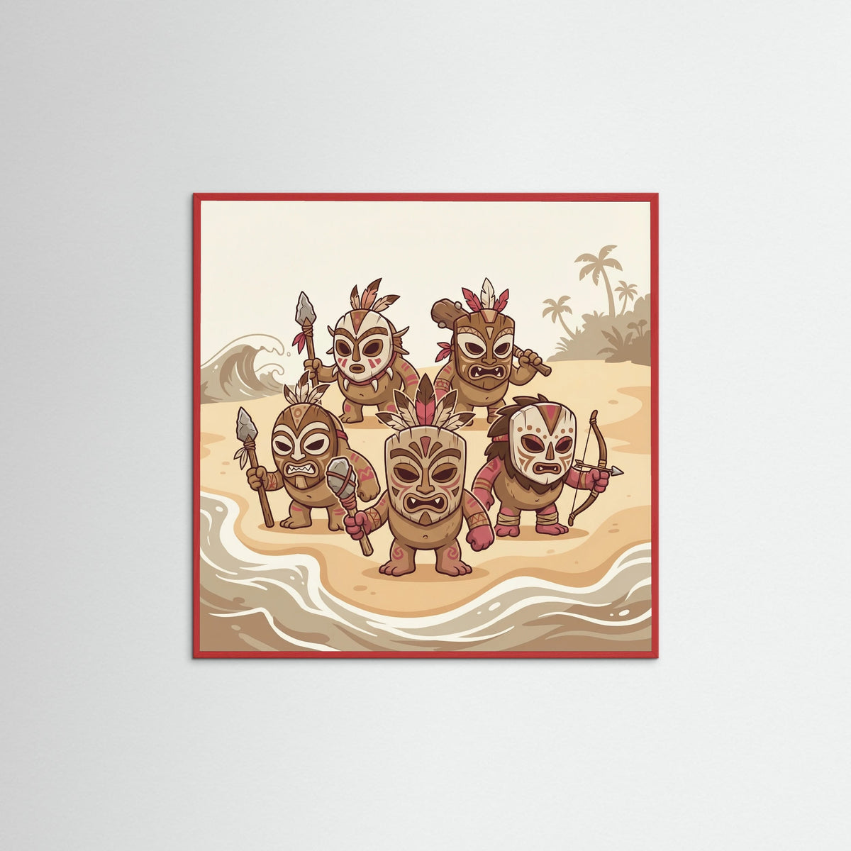Red Wood Square Kotu Island Warrior