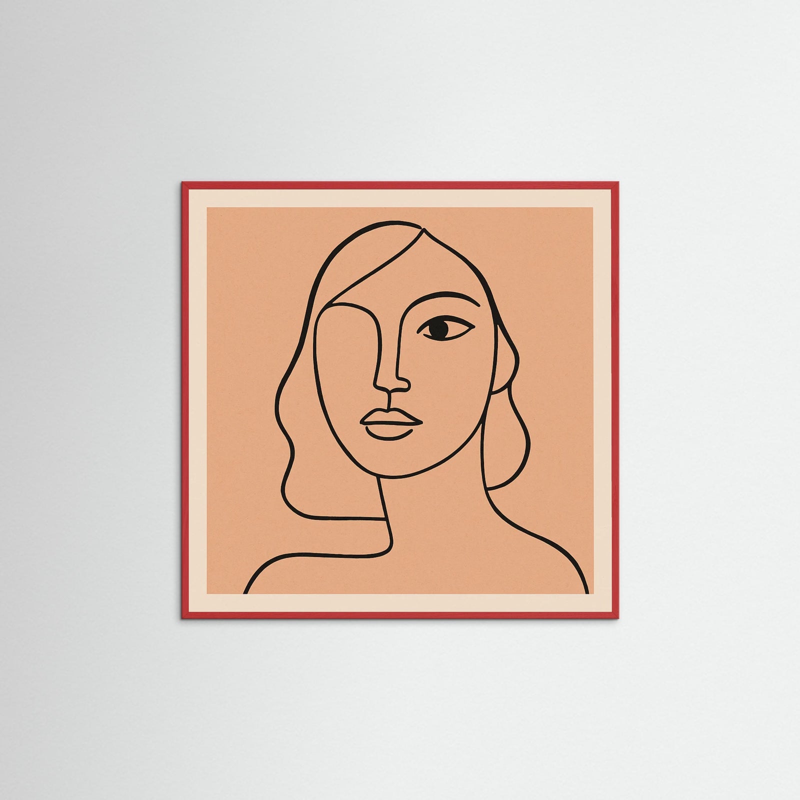 Red Wood Square Linear Grace
