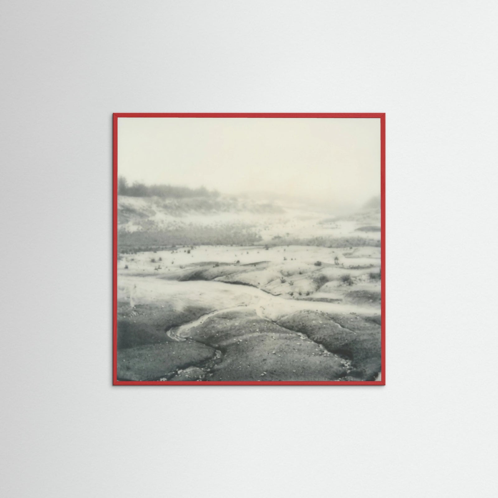 Red Wood Square Muted Tides