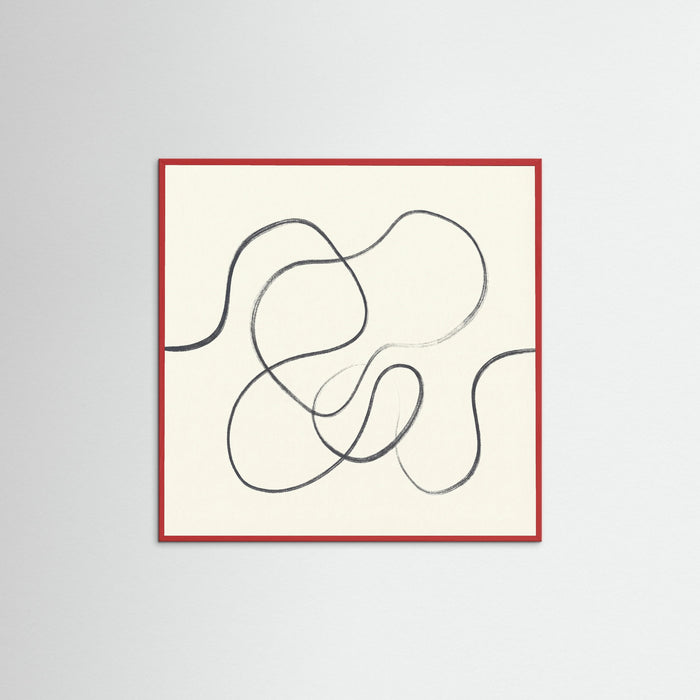 Red Wood Square Organic Flow Beige
