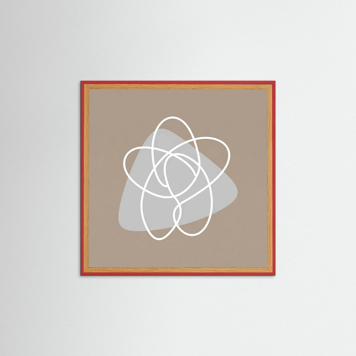 Red Wood Square Organic Flow