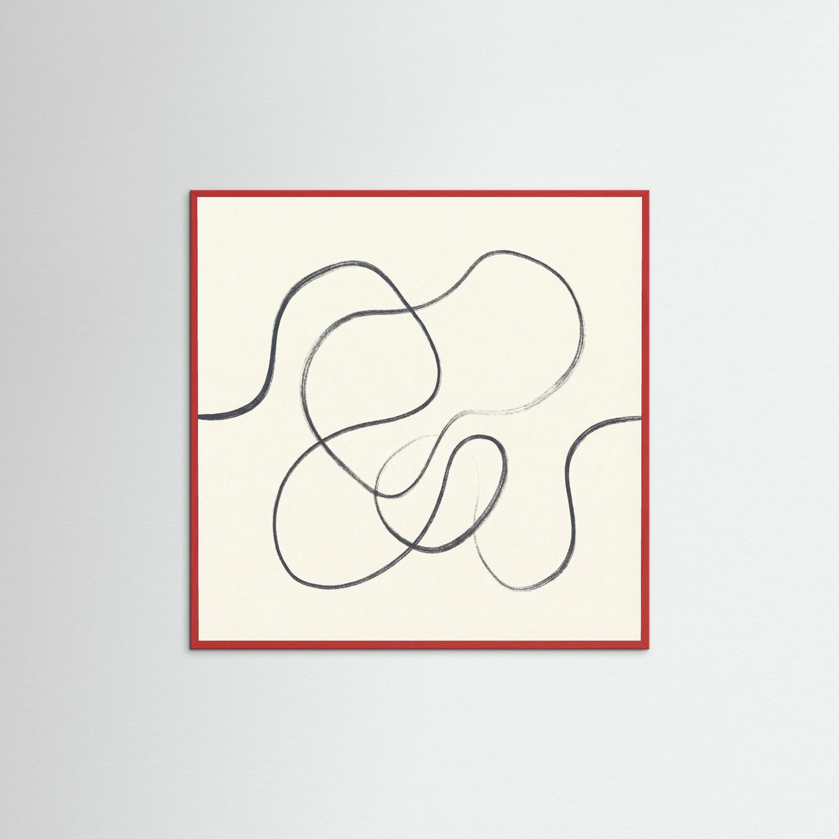 Red Wood Square Organic Flow