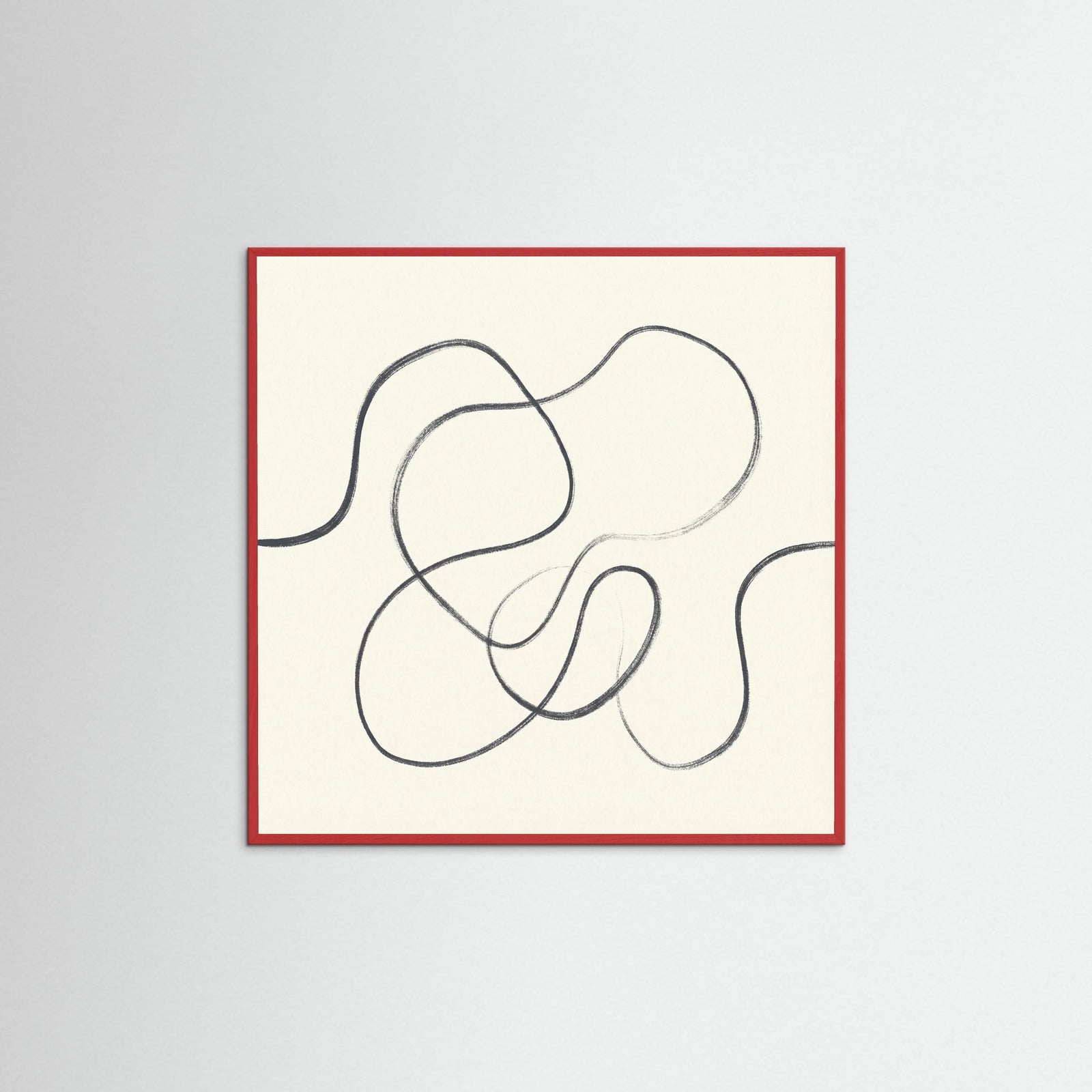 Red Wood Square Organic Flow