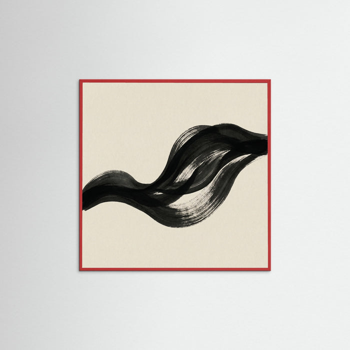 Red Wood Square Organic Forms Beige