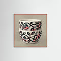 Red Wood Square Patterned Vessel Bloom