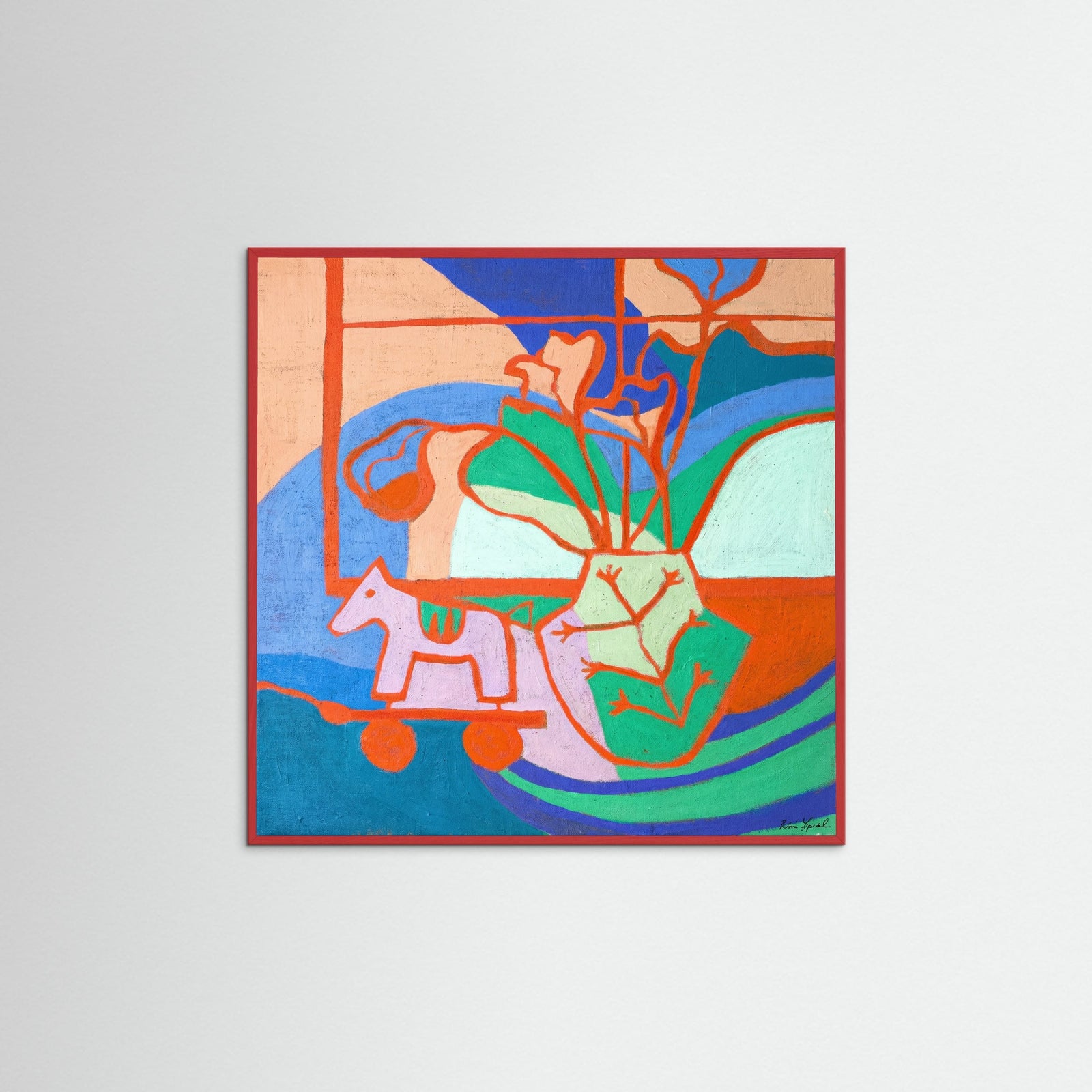 Red Wood Square Playful Indoor Garden