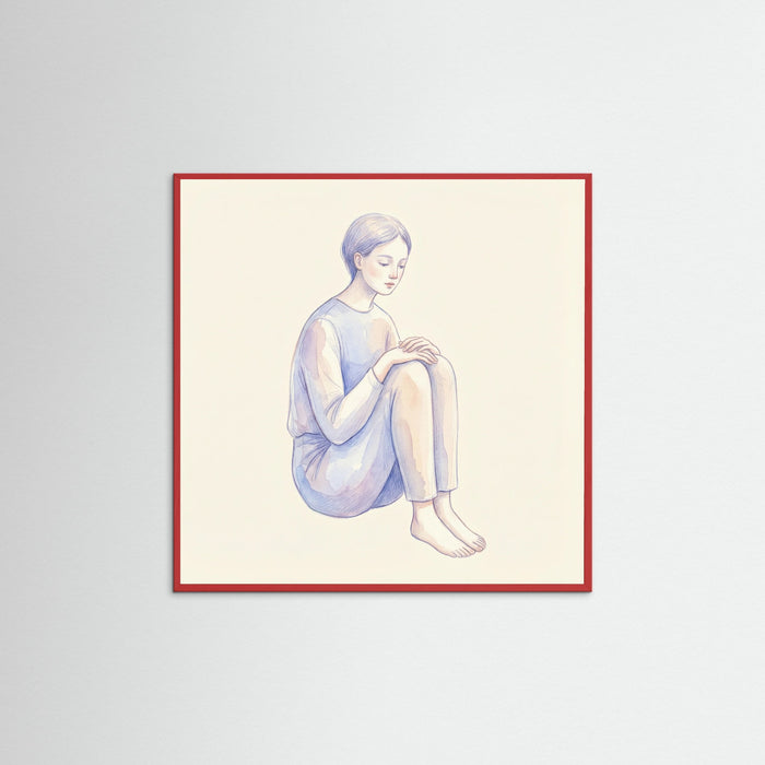 Red Wood Square Quiet Gaze