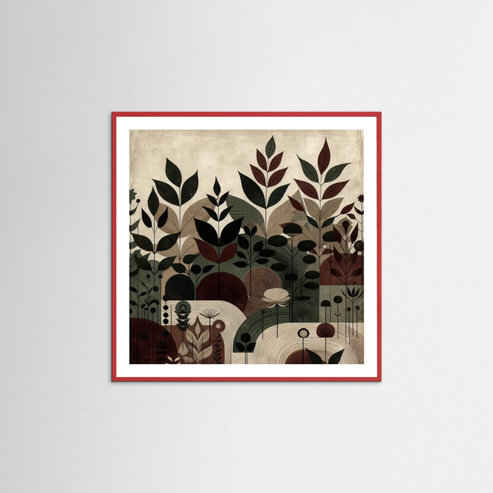Red Wood Square Shadow Garden