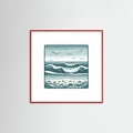 Red Wood Square Silent Waves