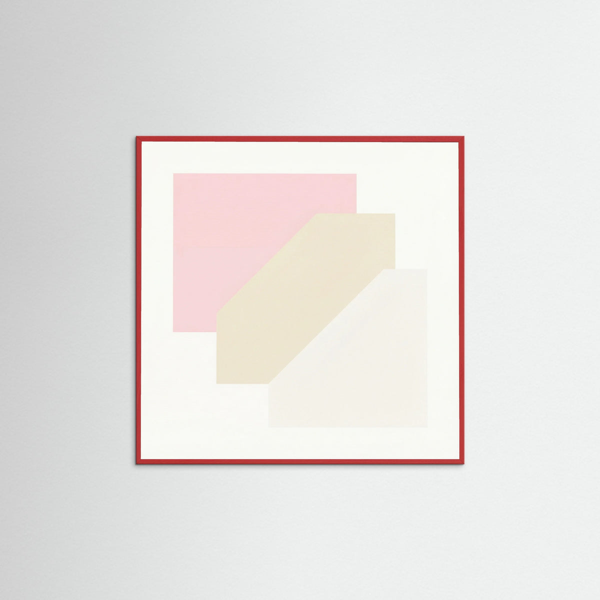 Red Wood Square Soft Geometry