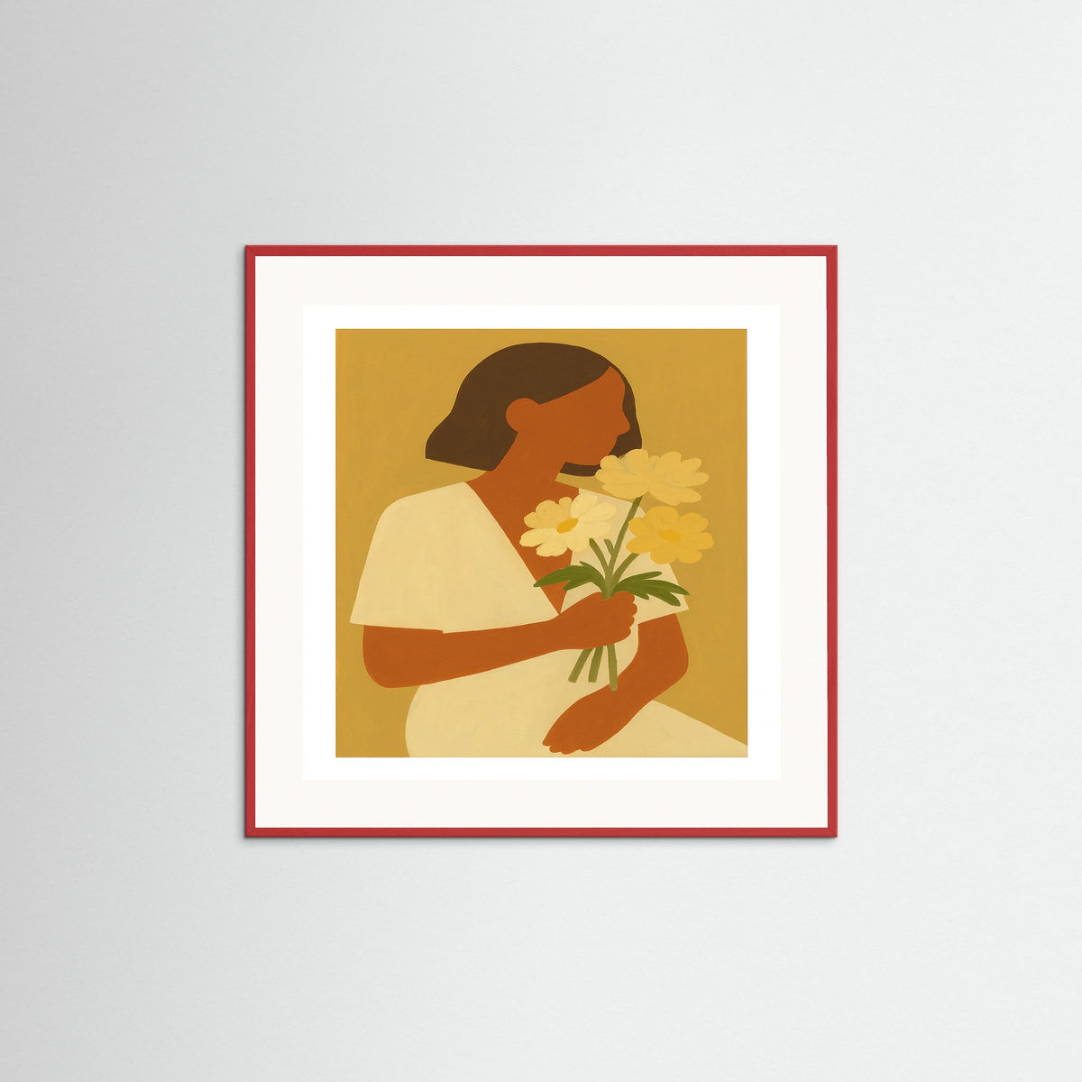 Red Wood Square Soft frame