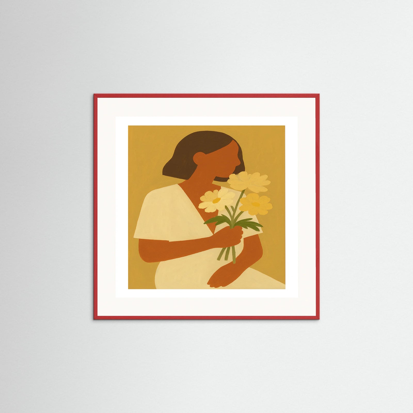 Red Wood Square Soft frame