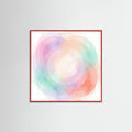Red Wood Square Woven Aura