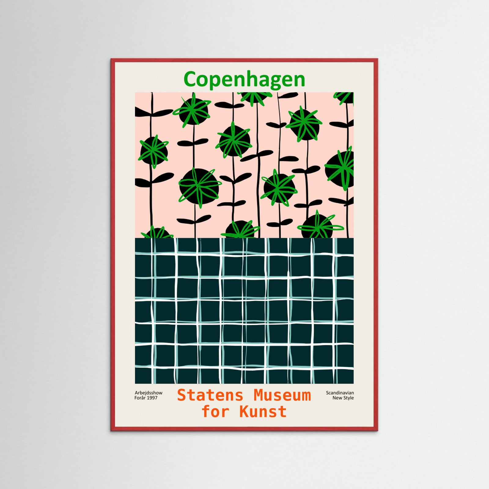 Red Wood Statens Museum for Kunst Copenhagen Poster