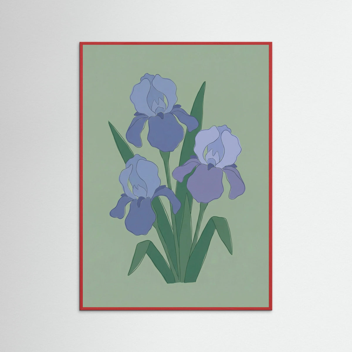 Red Wood Still Life Lilies