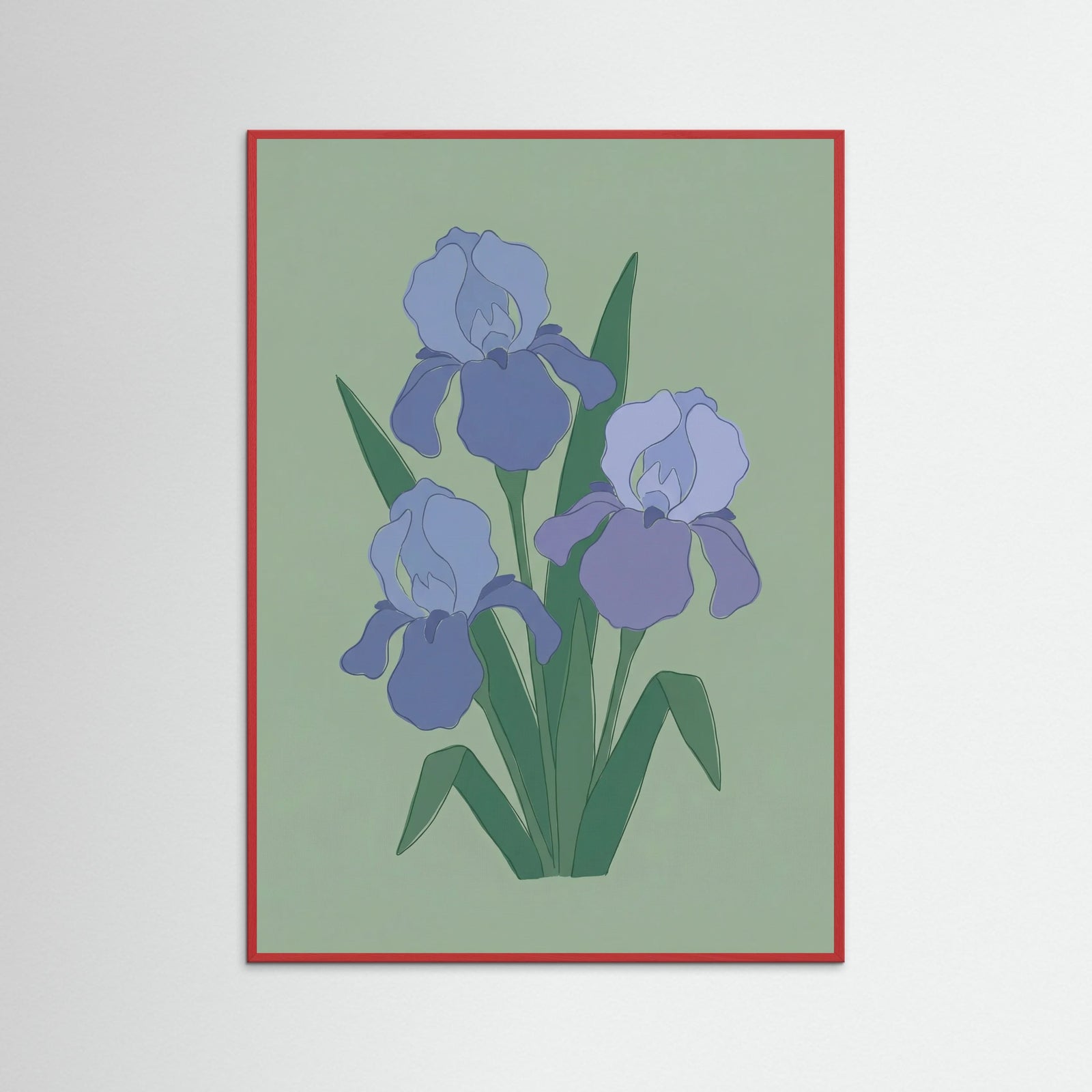 Red Wood Still Life Lilies