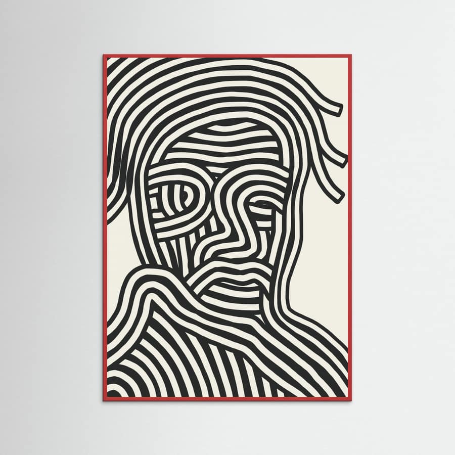 Stripe Portrait Poster – poster and art print