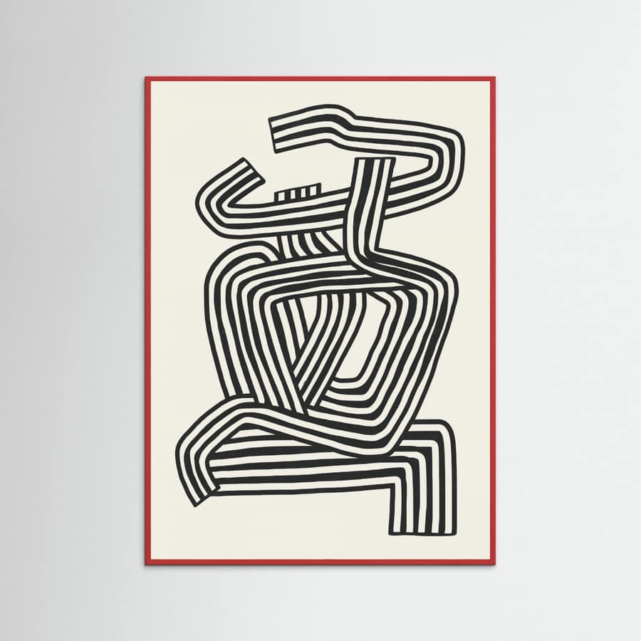 Stripe Woman Portrait Poster – poster and art print