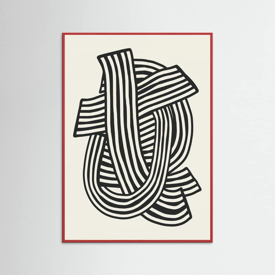 Poster Striped Abstract In Black – poster e stampa artistica