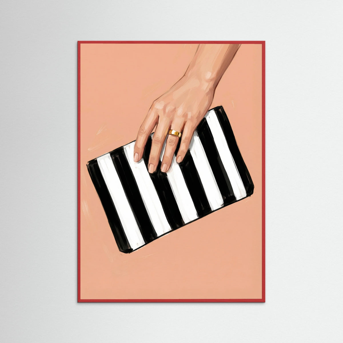Red Wood Striped Chic