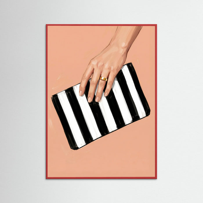Red Wood Striped Chic