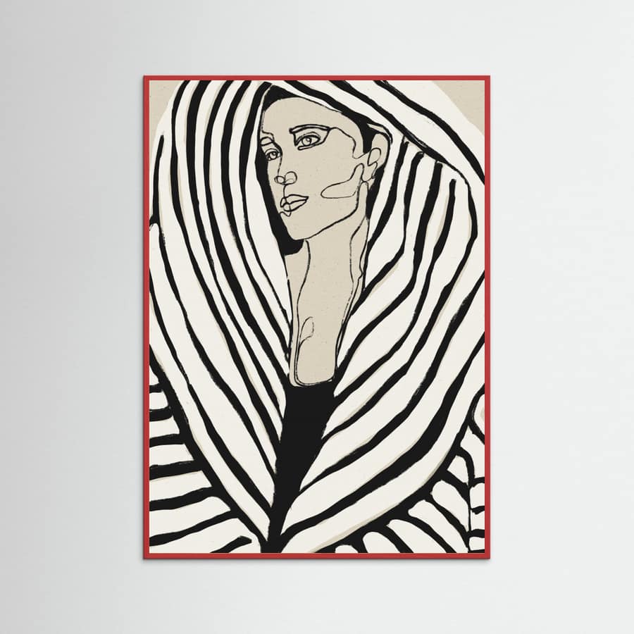 Striped Coat Poster – plakat og kunsttryk