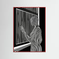 Red Wood Striped Contemplation