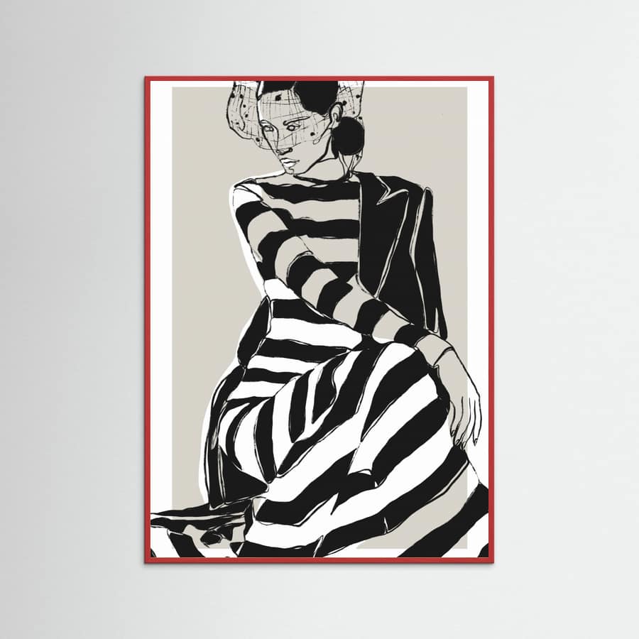 Póster Striped Dress – póster e impresión artística