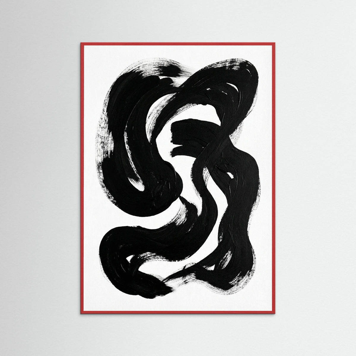Red Wood Striped Form Black