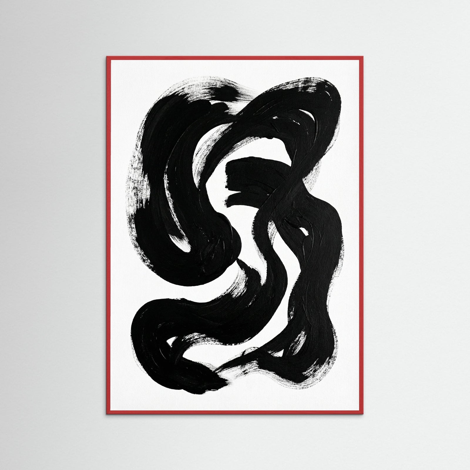 Red Wood Striped Form Black