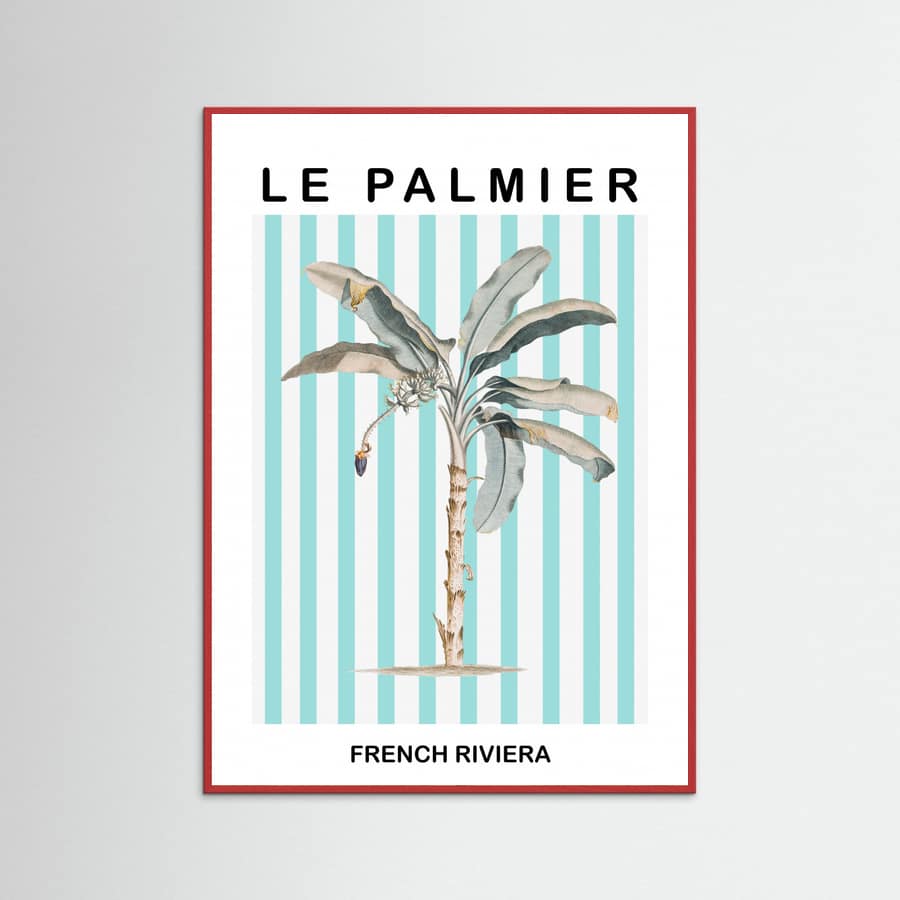 Striped Palm Tree -juliste – juliste ja taidepainatus