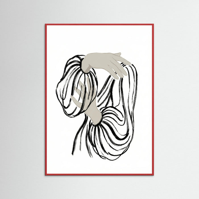 Red Wood Striped Serenity Black