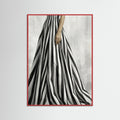 Red Wood Striped Silhouette Black