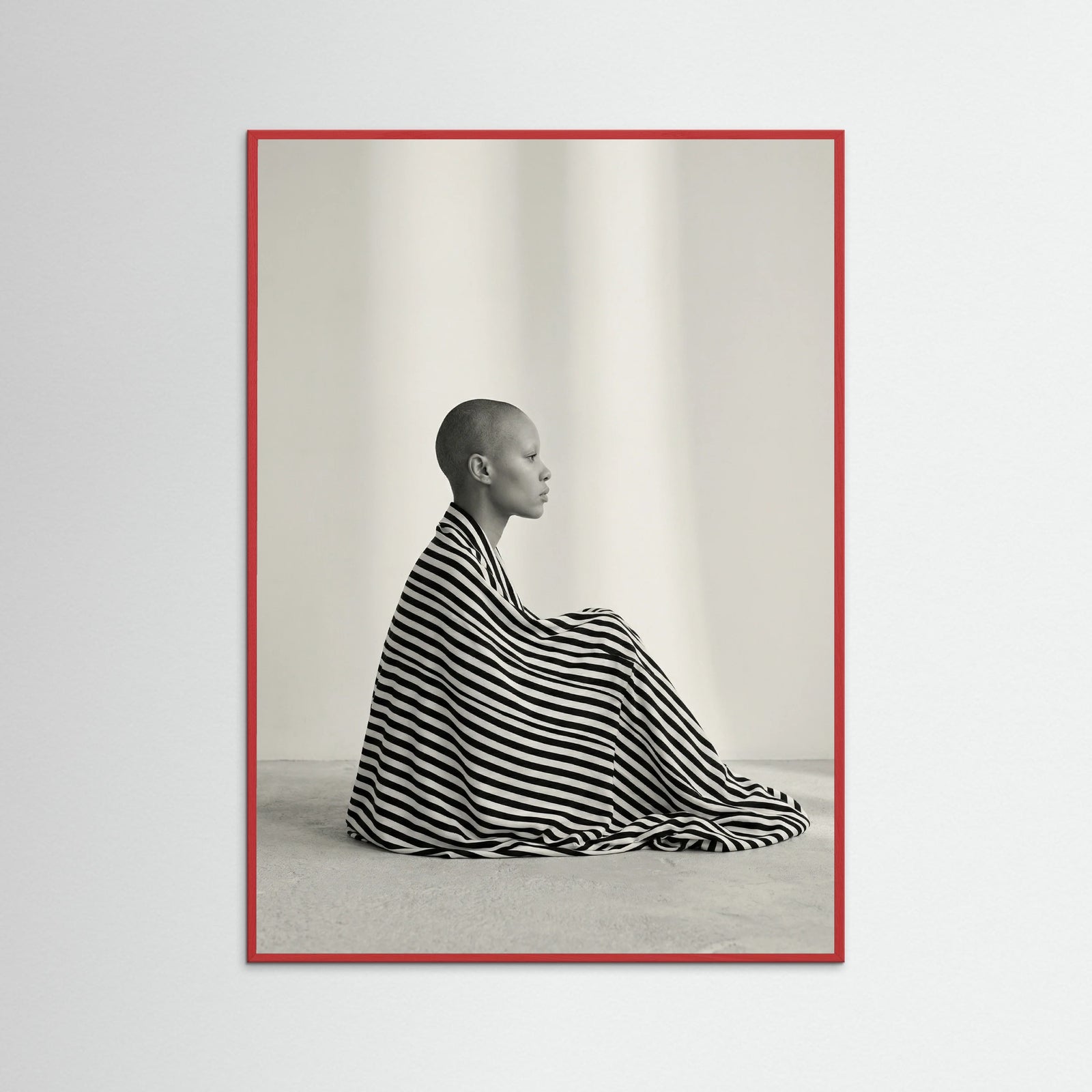 Red Wood Striped Silhouette