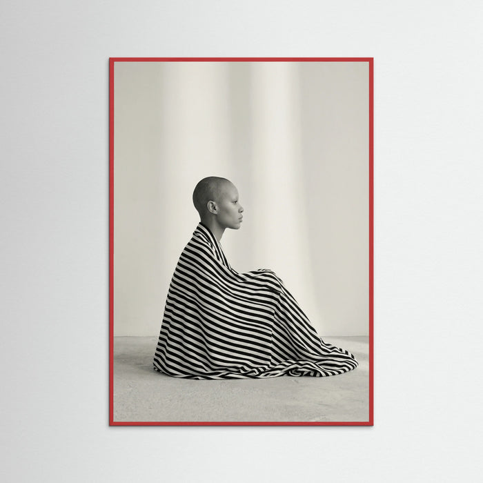Red Wood Striped Silhouette