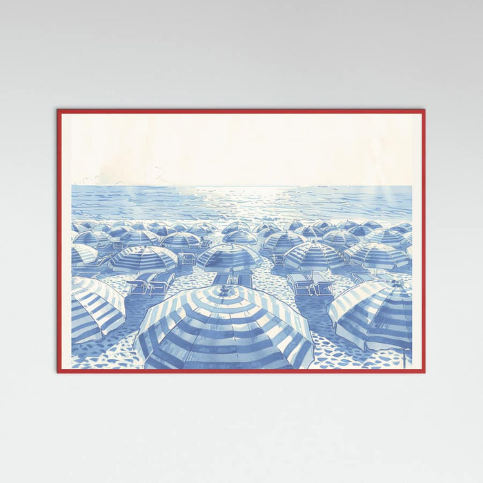 Poster Striped Umbrellas Parchment – poster e stampa artistica