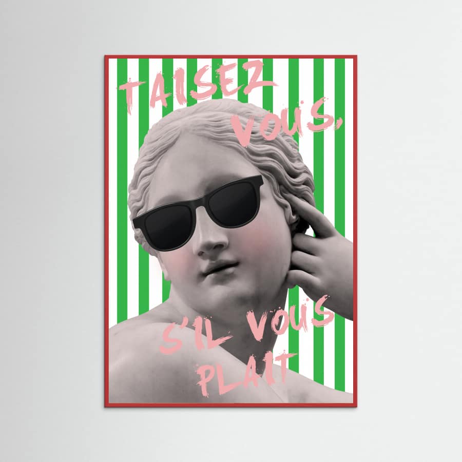 Striped Venus Poster – plakat og kunsttryk