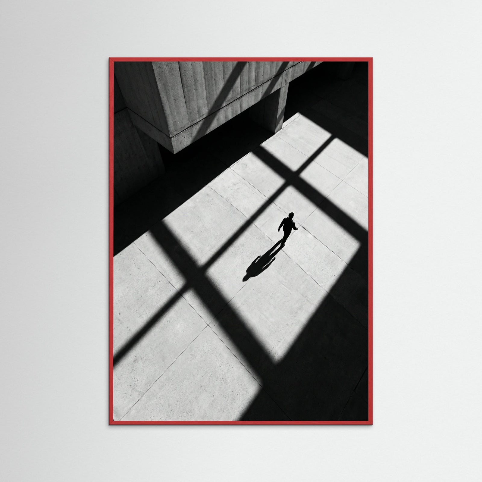 Red Wood Stripes and Shadow