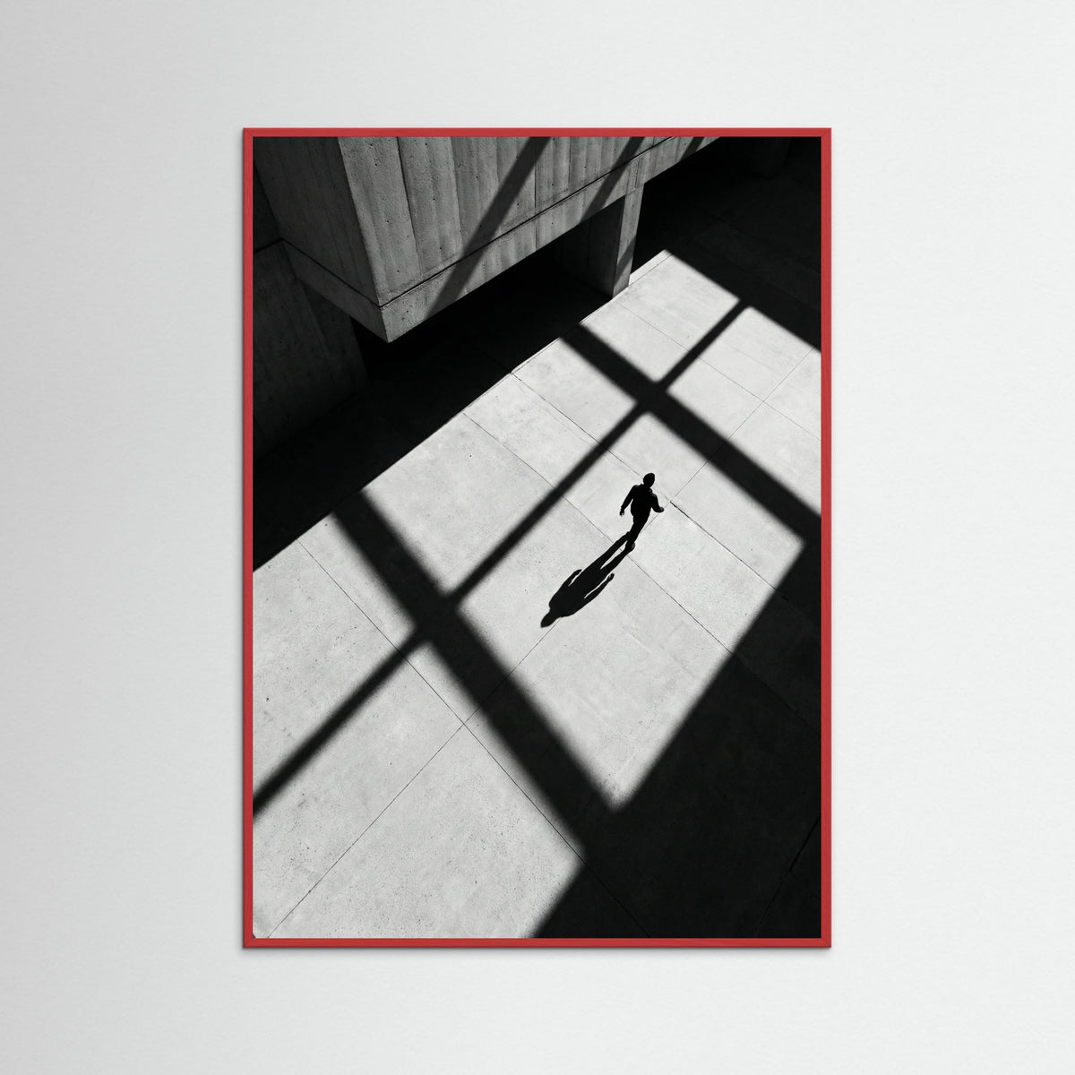 Red Wood Stripes and Shadow