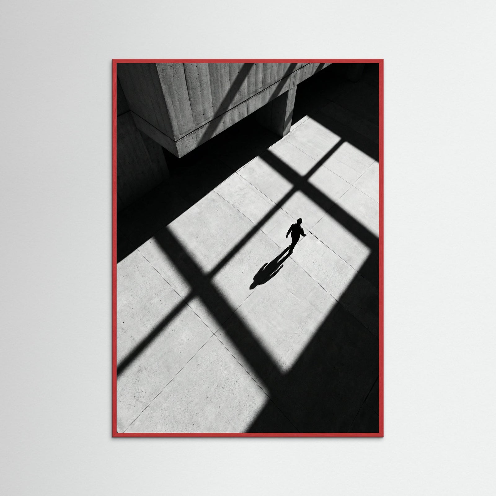 Red Wood Stripes and Shadow