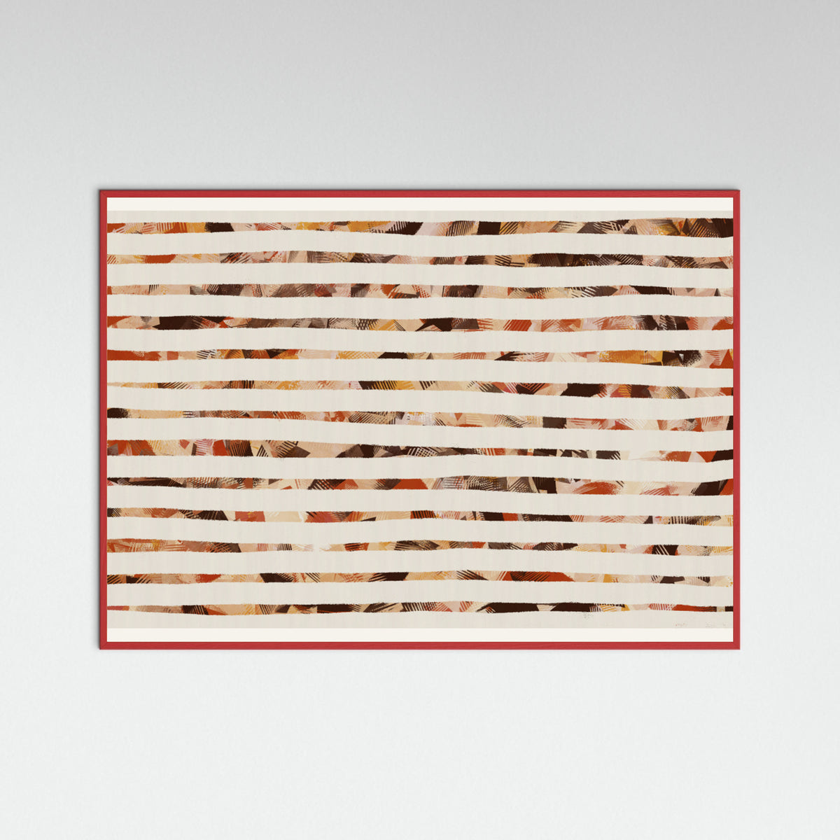 Red Wood Stripes of Earthy Warmth Poster